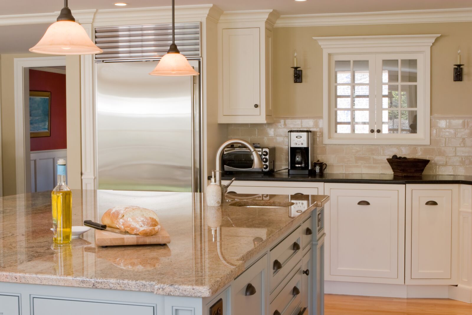 Granite Countertops Cream white cabients US Affordable Granite Company, 